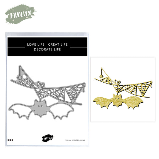 Happy Halloween Bat And Spider Cutting Dies Set YX1403