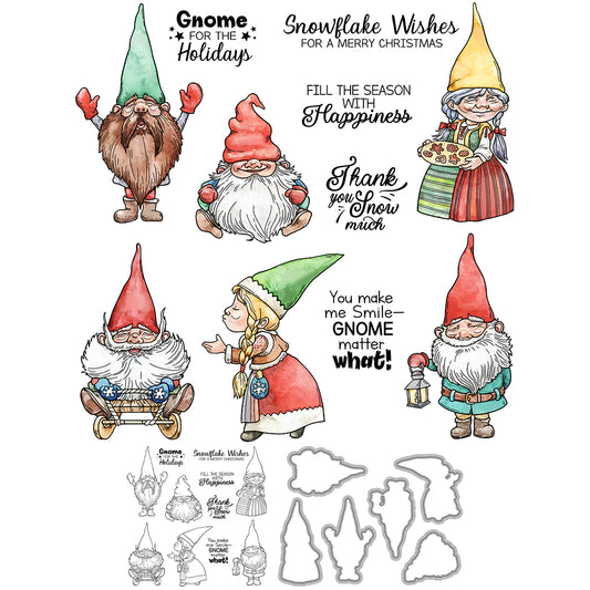 Strange Old Elf Cutting Dies And Stamp Set YX1553-S+D