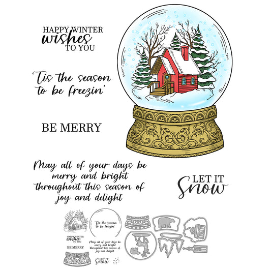 Rural Life Cutting Dies And Stamp Set YX1487-S+D