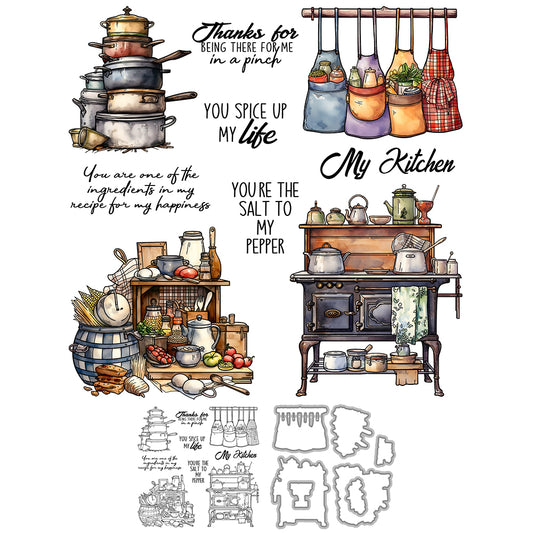 Cake Utensils Cutting Dies And Stamp Set YX1500-S+D