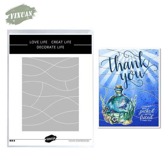 Universal Irregular Waves Background Cutting Dies Set YX595