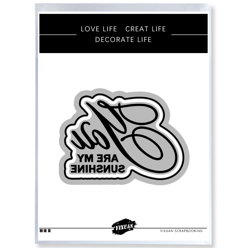 Swash Thanks,Thinking of you,Thank You,With Sympathy,You are my shunshine Metal Cutting Dies Set YX730-734