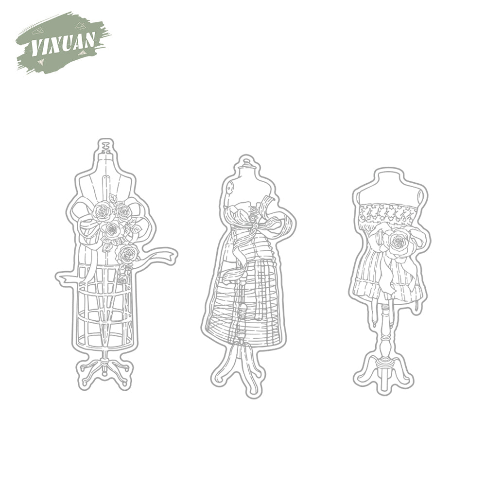 Sewing Beautiful Dress On The Hanger Cutting Dies And Stamp Set YX1187-S+D