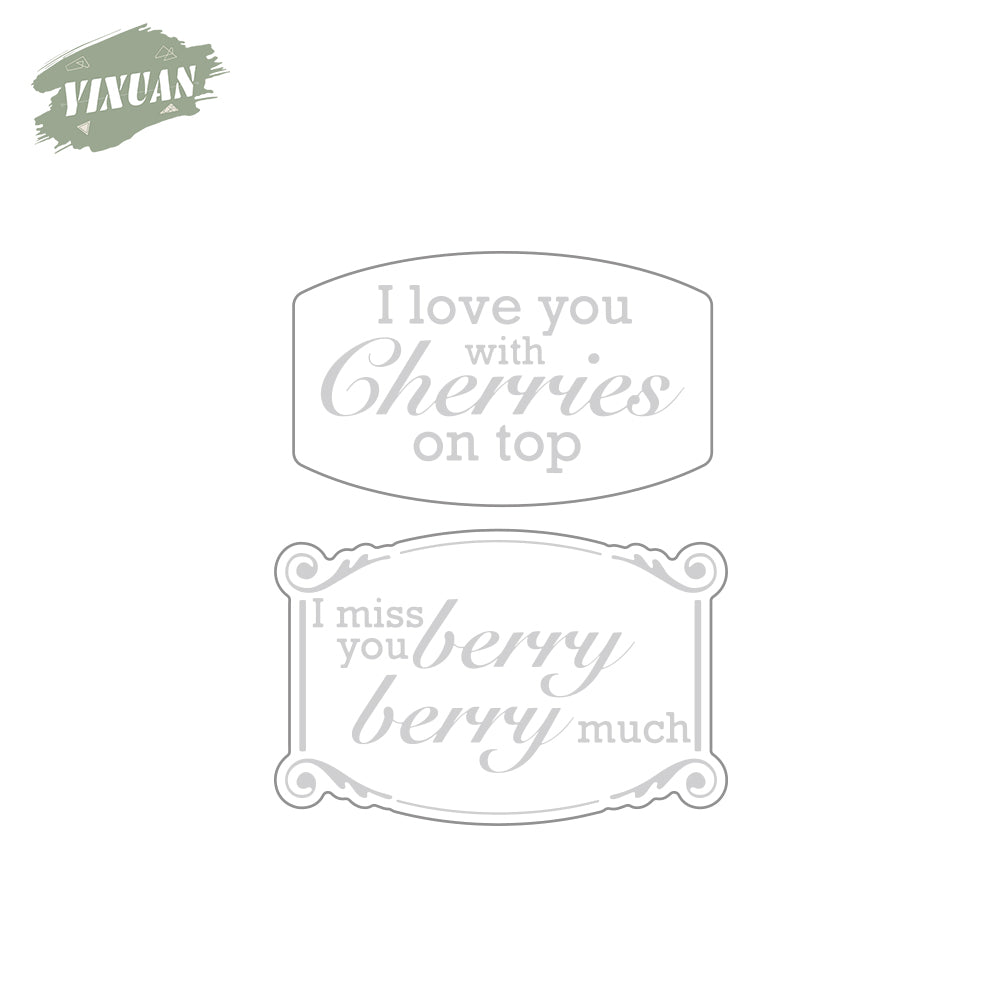 Spring Sweet Fruits Berry Cherry Grape Cutting Dies And Stamp Set YX938-S+D