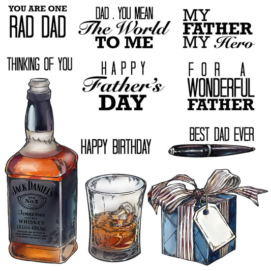 Summer Cup Of Cooling Ice Wine Bottle Cutting Dies And Stamp Set YX1184-S+D