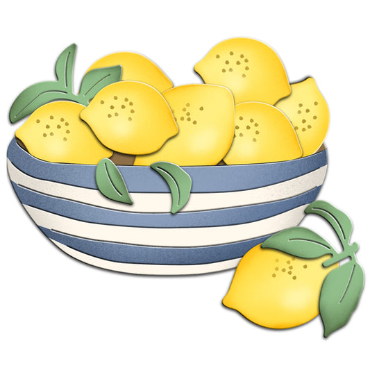 Nature Fruits Lemons In The Bow Metal Cutting Dies Set YX943