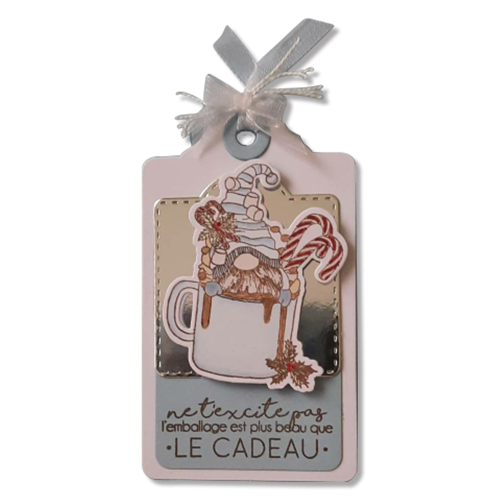 Kawaii Christmas Gnome Cutting Dies And Stamp Set YX763-S+D