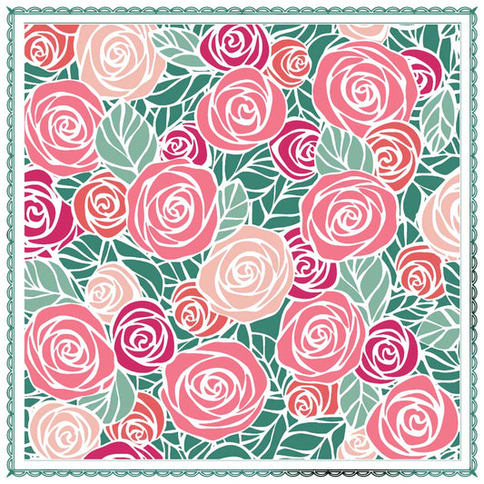 Blooming Roses Background Clear Stamp YX721