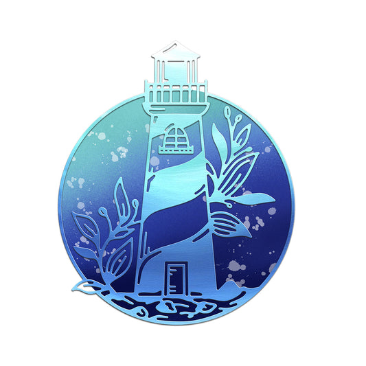 Lighthouse And Leaves Round Shaker Metal Cutting Dies Set YX1164