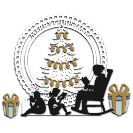 Family Member And Christmas Tree Cutting Dies Set YX814