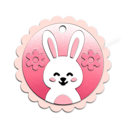 Floral And Rabbit Round Shaker Metal Cutting Dies Set YX1173