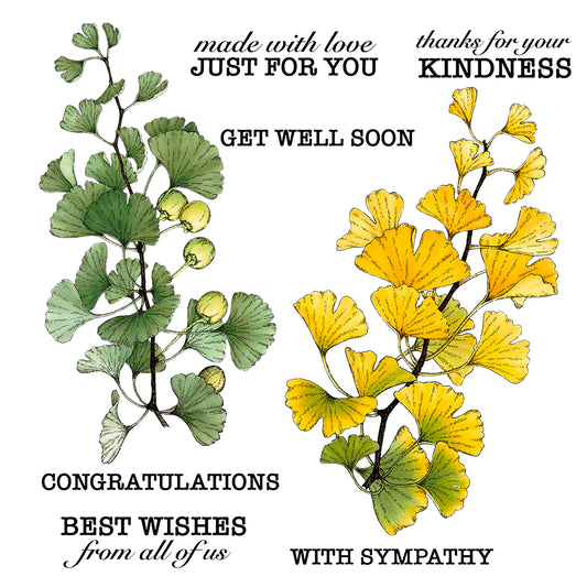 Spring Floral And Leaves Cutting Dies And Stamp Set YX1199-S+D