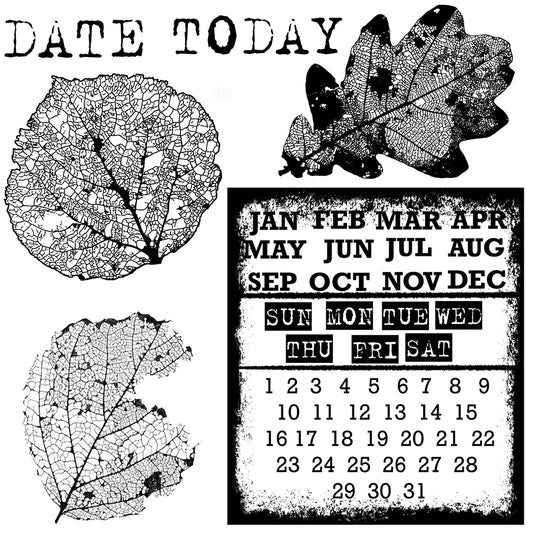 Autumn Winter Leaves And Calendar Cutting Dies And Stamp Set YX867-S+D