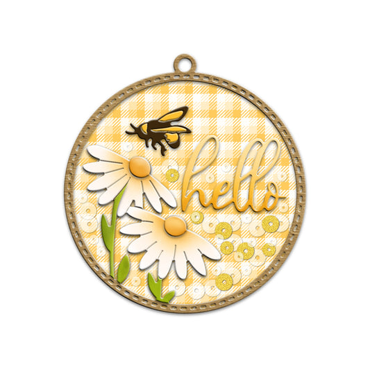 Spring Series Flowers Daisy And Hello Bee Shaker Cutting Dies Set YX1127