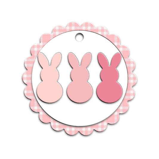 Kawaii Rabbits Round Shaker Metal Cutting Dies Set YX1167