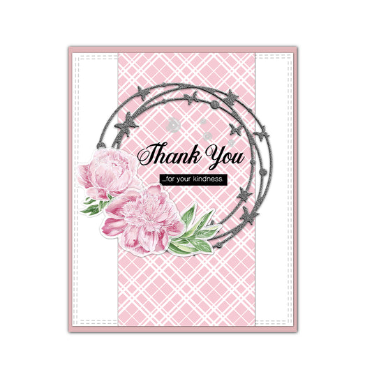 Mini Butterfly Round Border Metal Cutting Dies Set YX1162