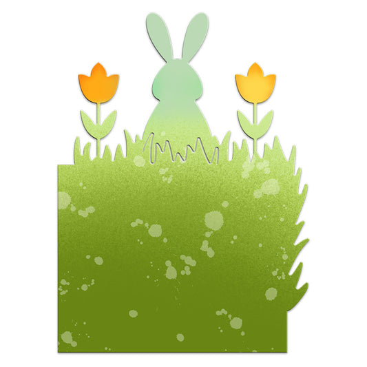 Kawaii Easter Rabbit And Florals Metal Cutting Dies Set YX993