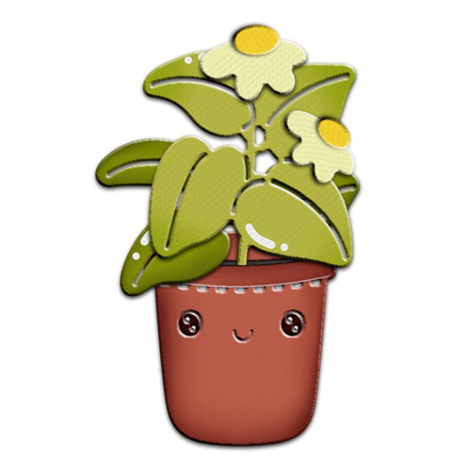 Cute Cartoon Garden Potted Flowers Mini Cutting Dies Set YX861