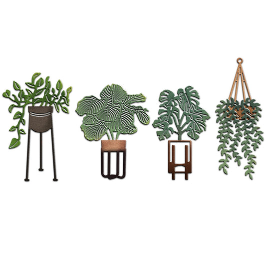 Spring Garden Potted Plants Cutting Dies Set YX827