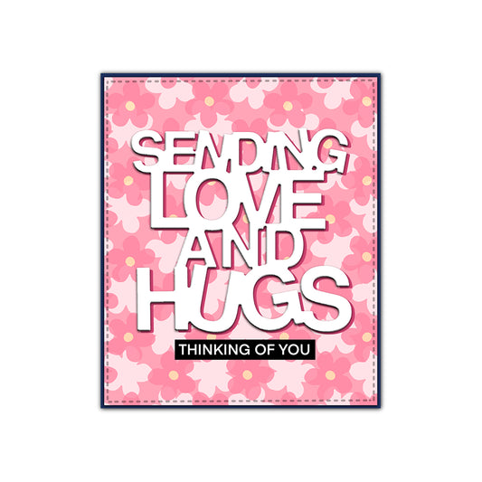 Sending Love And Hugs Mini Metal Cutting Dies Set YX1110