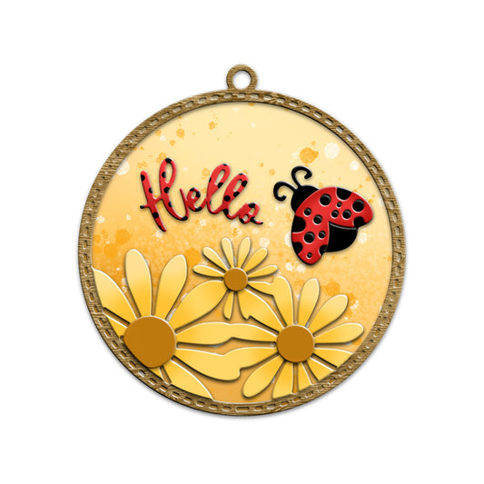 Spring Series Flowers Daisy And Hello Ladybug Shaker Cutting Dies Set YX1128