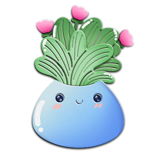 Cartoon Potted Flowers Narcissus Smile Mini Cutting Dies Set YX862