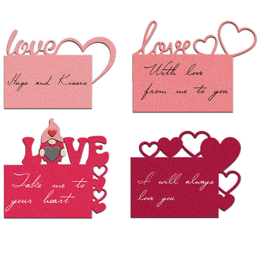 Valentine's Day Series Love Hearts Gnome Metal Cutting Dies Set YX924,YX925,YX926,YX927