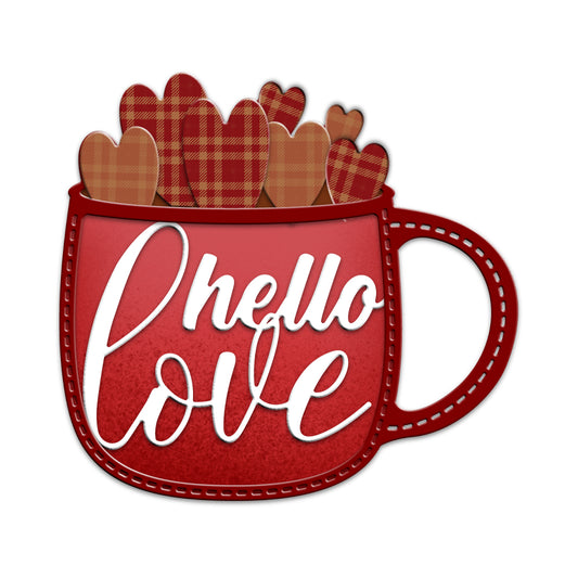 Valentine's Day Ornaments Love Hearts Coffee Mug Cup Metal Cutting Dies Set YX1031