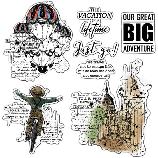 Have a Great Big Adventure World Tour Cutting Dies And Stamp Set YX936-S+D