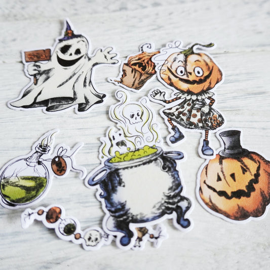 Ghost Pumpkin Spooky Halloween Cutting Dies And Stamp Set YX768-S+D