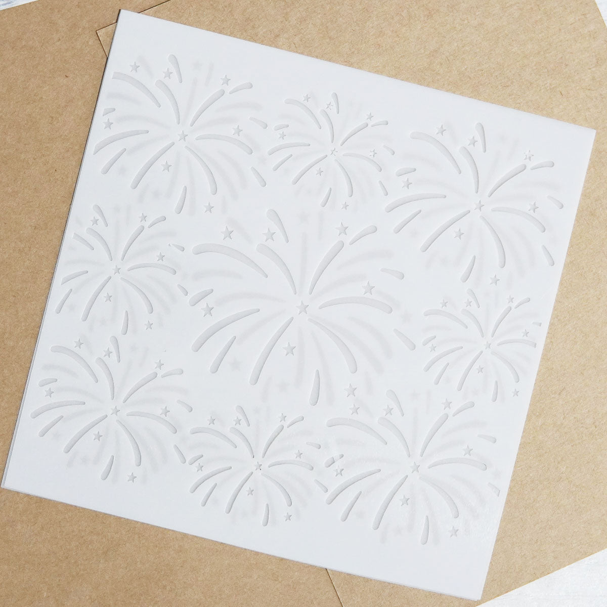 2PCs Beautiful Fireworks Background Stencil For Decor YX841