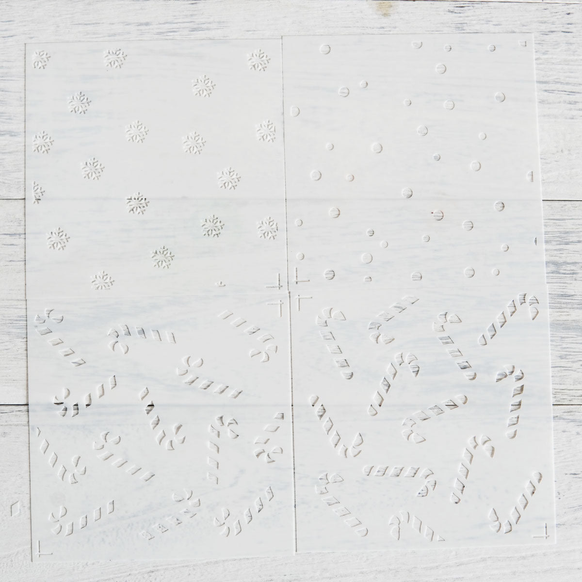 4PCS Background Chritsmas Cane Stencil For Decor YX805