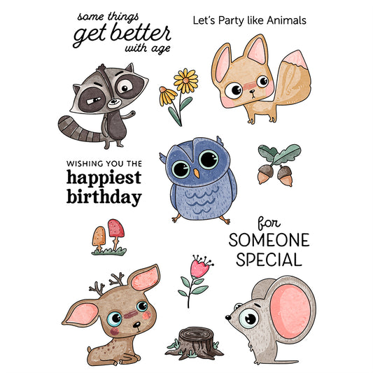 Forest Animals Cutting Dies And Stamp Set YX483-S+D