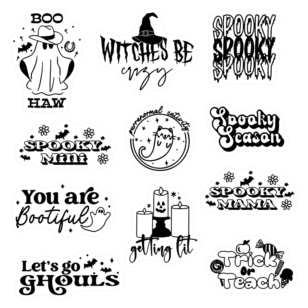 Halloween Series Witch Goast Spooky Clear Stamp YX736