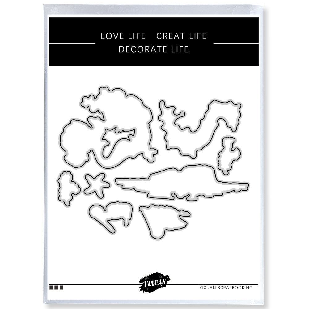 Fairytales Mermaid Girl Cutting Dies And Stamp Set YX501-S+D