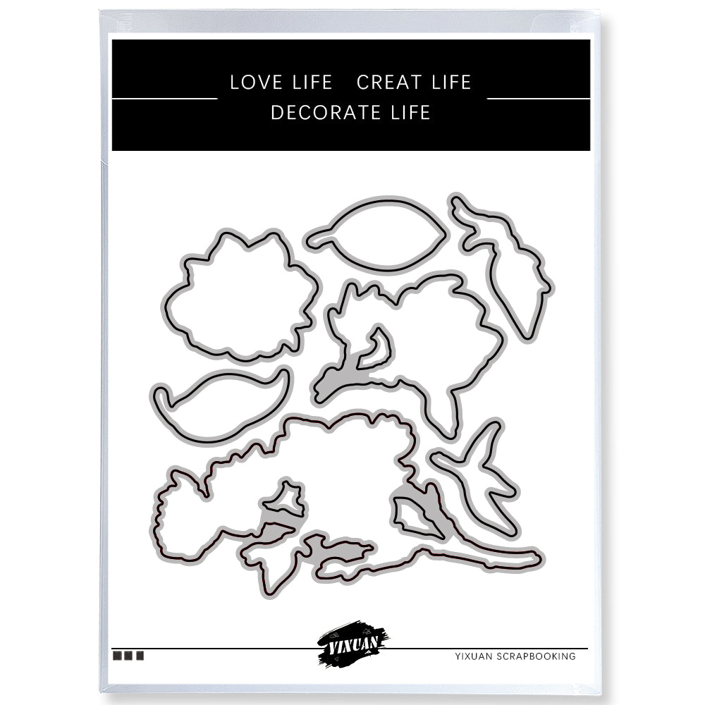 Blooming Magnolia Mother's Day Flowers Cutting Dies And Stamp Set YX514-S+D