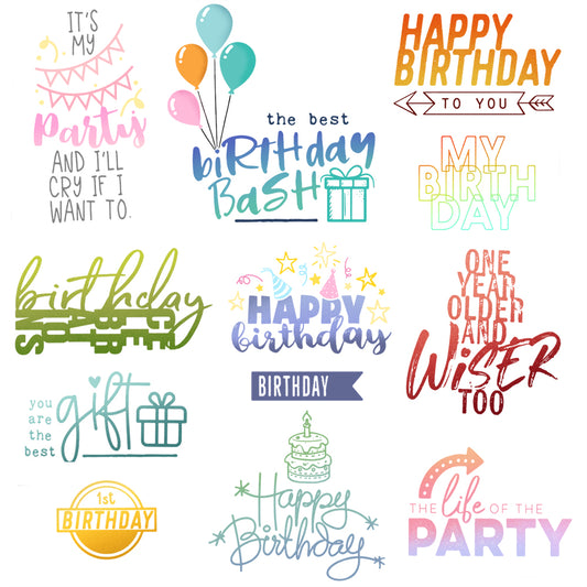 Happy Birthday Balloons Party Decor Clear Stamp YX482