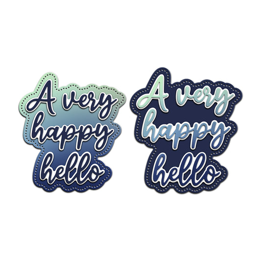 A Very Happy Hello Cutting Dies Set YX634