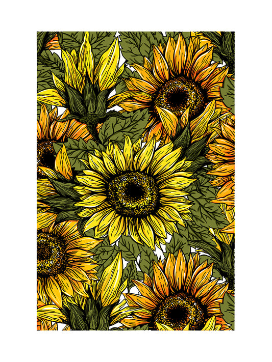 Painting Blooming Sunflower Cutting Dies And Stamp Set YX526-S+D