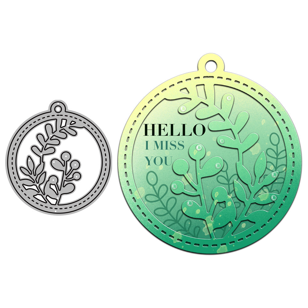 Spring Leaves Round Mini Shaker Metal Cutting Dies Set YX958