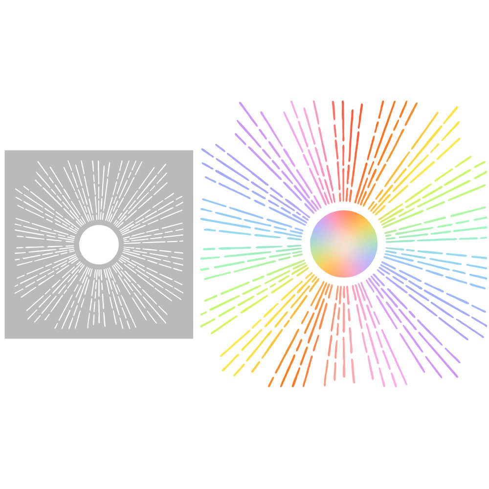 1PC Sun Light Irradiation Plastic Stencils For Decor Scrapbooking Cards Background 20220817-15