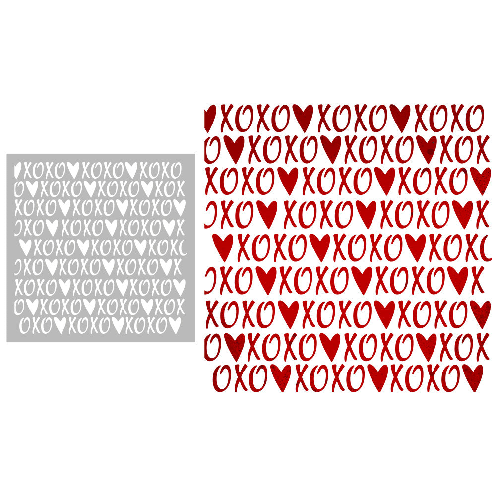 1PC Valentine's Series Love XOXO Plastic Stencils For Decor Scrapbooking Card Making 20220817-126