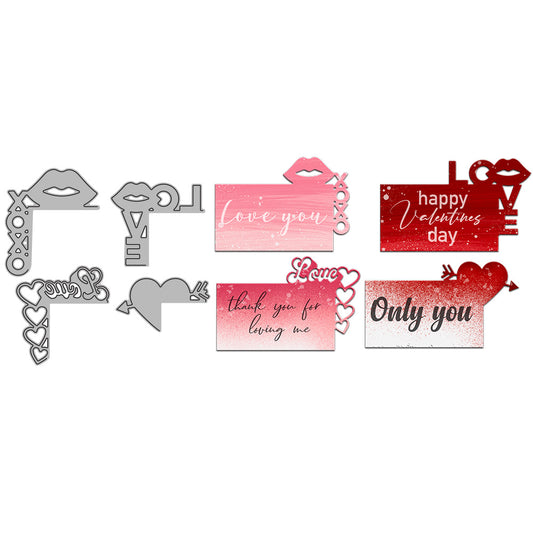 Valentine's Day Series Love Hearts Lips XOXO Metal Cutting Dies Set YX920,YX921,YX922,YX923