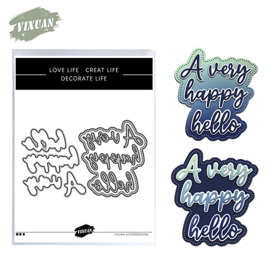 A Very Happy Hello Cutting Dies Set YX634