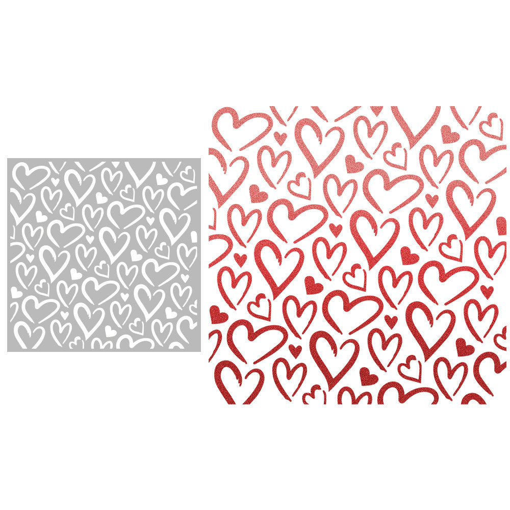 1PC Valentine's Series Love Hollow Hearts Plastic Stencils For Decor Scrapbooking Card Making 20220920-1