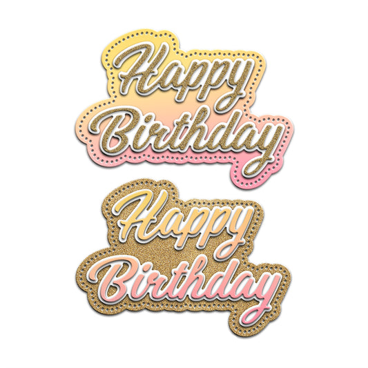 Universal Happy Birthday Cutting Dies Set YX632