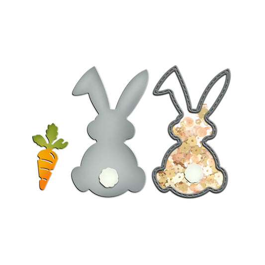 Cute Little Rabbit And Carrot Cutting Dies Set YX624
