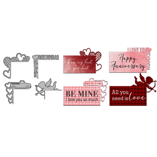Valentine's Day Series Love Hearts Cupid Metal Cutting Dies Set YX916,YX917,YX918,YX919