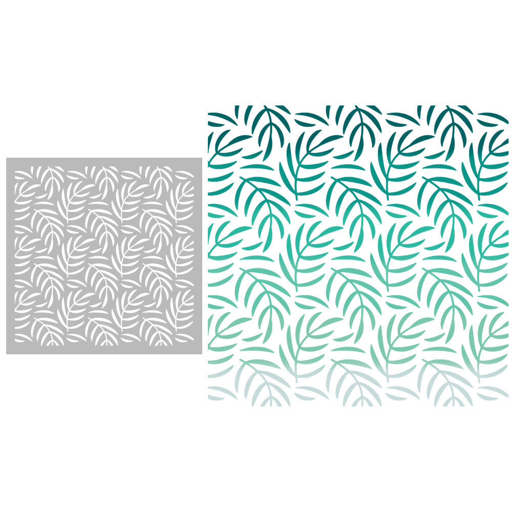 1pcs Spring Series Gradient Leaves Plastic Stencils For Decor Scrapbooking Cards Background 20220817-16