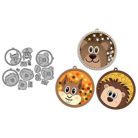 Cute Animals Head Round Shaker Cutting Dies Set YX1014,YX1015,YX1016